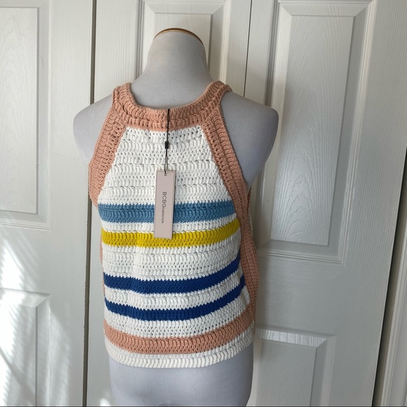 BCBGeneration Crochet Striped Multi Color Tank Top - Picture 9 of 11